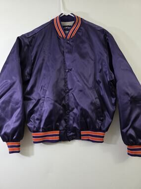 Vintage 90s Swingster Satin Jacket Mens Large Phoenix Suns Colors Purple Nylon